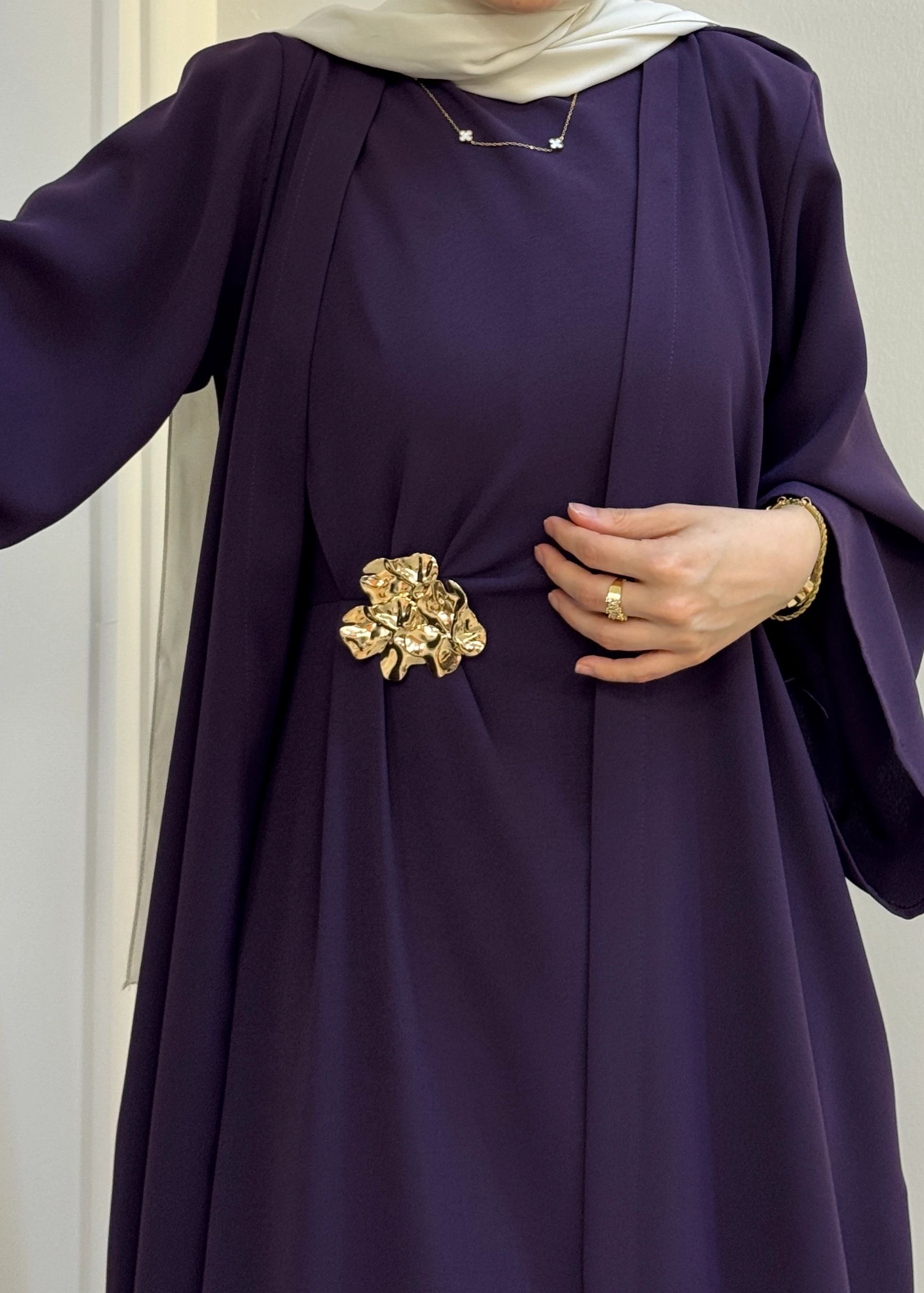 551 - Maybe Abaya Takım | Mor