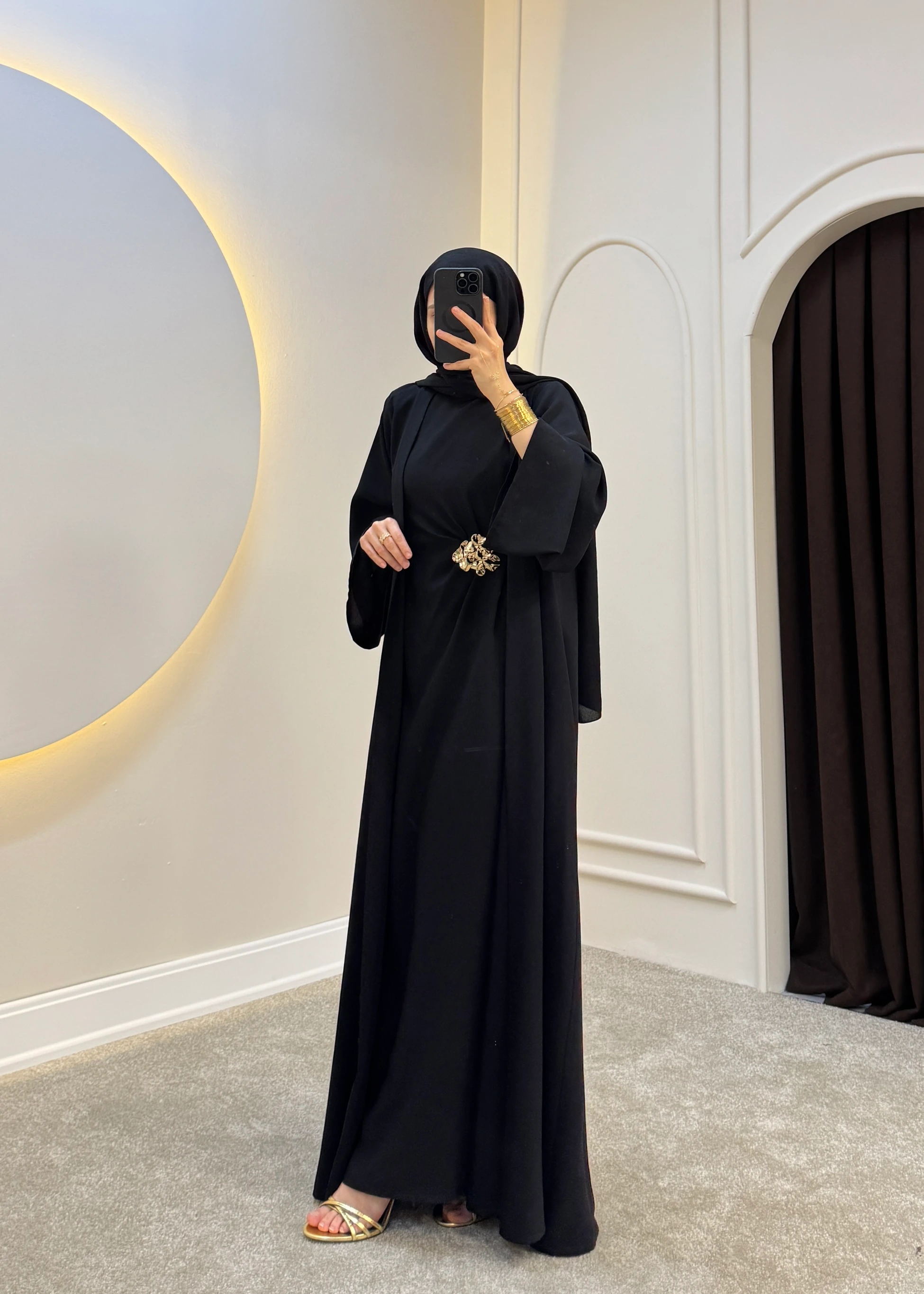 551 - Maybe Abaya Takım | Siyah