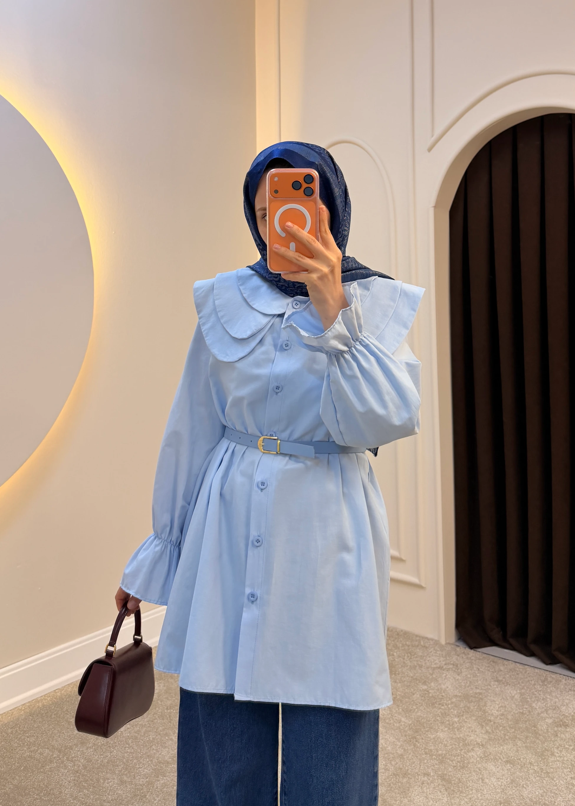Poplin Tunik | Mavi