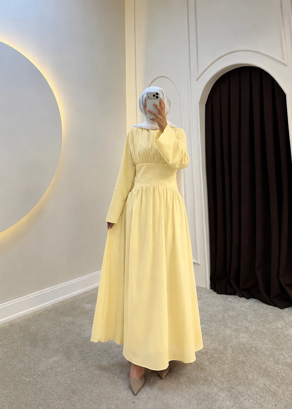 Nova Elbise Butter Yellow