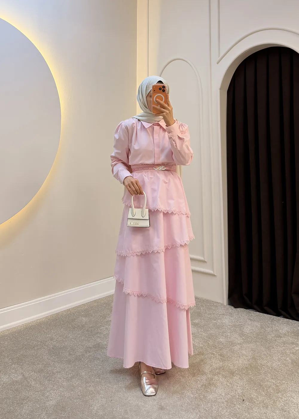 Lacy Takım Pembe
