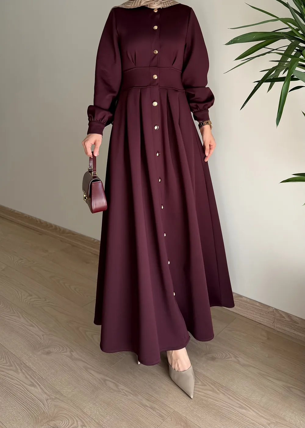 609 - Vela Elbise Bordo